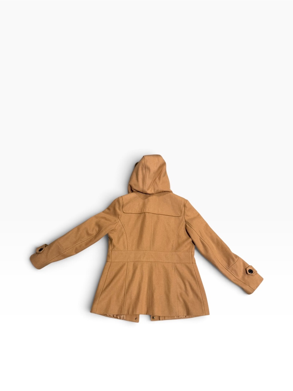 APT. 9 Camel Hooded Toggle Coat – Women’s Size Large - Picture 3 of 3